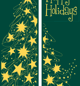 Gold Star Tree Street Banner Set 09219