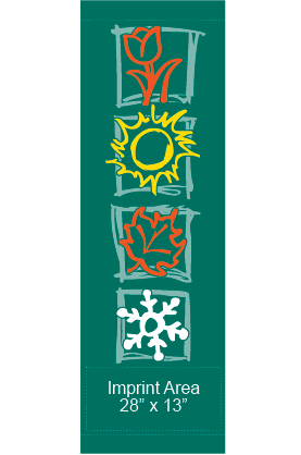 Four Festive Green Seasons Street Banner 09304