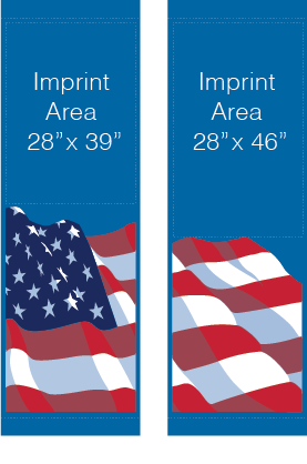 Blue Patriot Flag Street Banner Set 09305