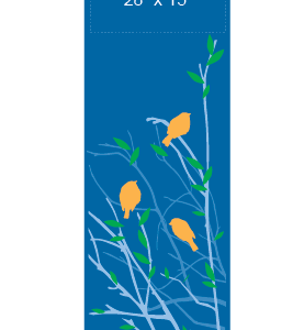 Trio Of Autumn Birds Street Banner 09306