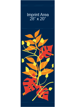 Navy Leaf Collage Street Banner 09314