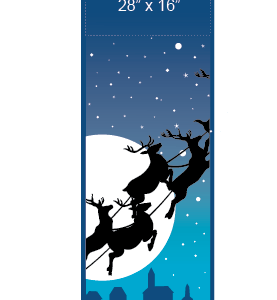 Reindeer Christmas Journey Street Banner 09315