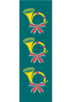 Season's Greetings Horns Trio Street Banner 09