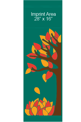 Falling Autumn Leaves Street Banner 09321