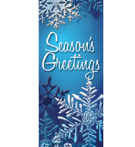 Sparkling Frosty Snowflakes Street Banner 09940