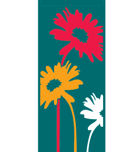 Painted Daisies Trio Street Banner 10308
