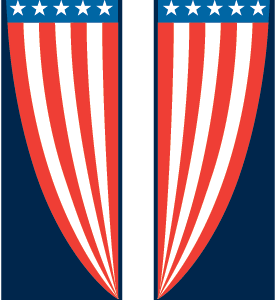 Red White And Blue Patriotic Goblet Drapes Street Banner Set 10310