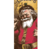 Antique Santa With Telephone Street Banner 10938