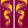 Double Golden Ribbon Street Banner Set 11218