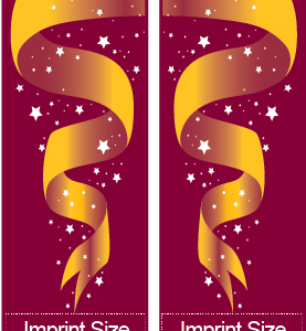 Double Golden Ribbon Street Banner Set 11218