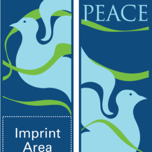 Grey Doves Of Peace Street Banner Set 11219