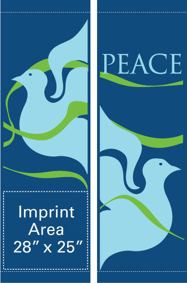 Grey Doves Of Peace Street Banner Set 11219