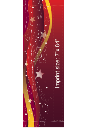 Red And Gold Streamers Street Banner 11940