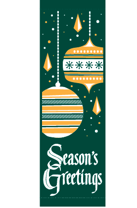 Gold Retro Ornaments Street Banner 12220