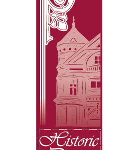 Historic Town District Street Banner 13119_30x94