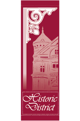 Historic Town District Street Banner 13119_30x94