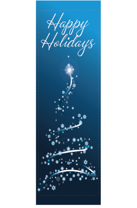 Glittering Starlight Tree Street Banner 13941
