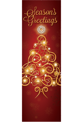 Fancy Musical Tree Street Banner 13946