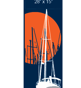 Sailing In Harbor Sun Street Banner 14201