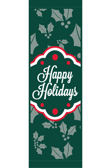 Happy Green Holly Street Banner 14217