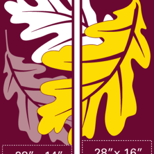 Modern Oak Leaves Street Banner Set 14224