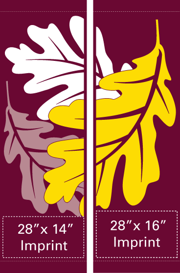 Modern Oak Leaves Street Banner Set 14224