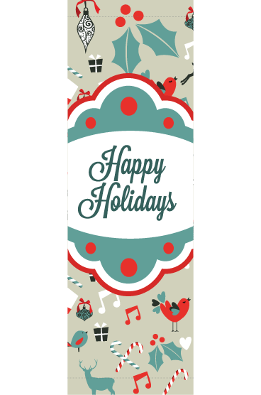 Happy Holly Song Street Banner 14940