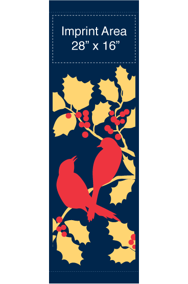 Holly Branch With Birds Street Banner 15319