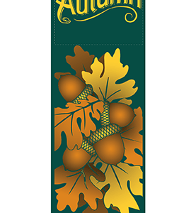 Autumn Acorns On Leaves Street Banner 16216