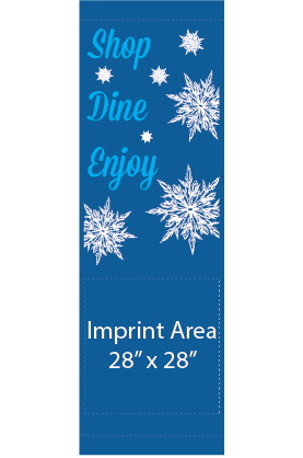 Snowflake Shop Dine Enjoy Street Banner 16223