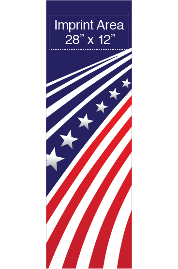 Swooping Stars And Stripes Blue Street Banner 16932