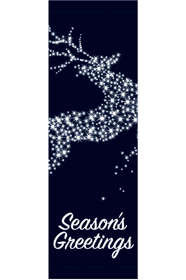 Deer In Midnight Flight Street Banner 17110
