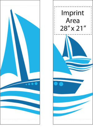 Sailing Away White Street Banner Set 17933