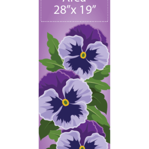 Purple Pansies Street Banner 18902