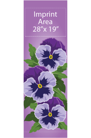 Purple Pansies Street Banner 18902