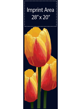 Realistic Tulip Trio Street Banner