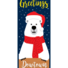 White Santa Bear Street Banner 20815