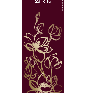 Gold Flower Silhouette Street Banner
