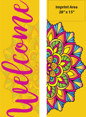 Welcome Geometric Spring Street Banner