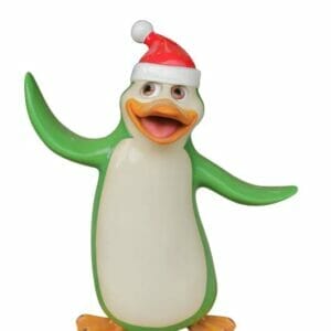 4' Green Richard the Penguin Modeling Fiberglass Holiday Display