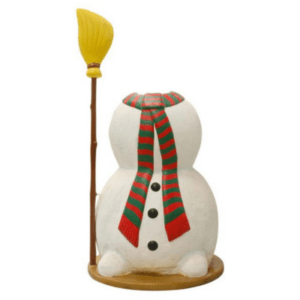 6' Snowman with Broom Photo Op Fiberglass Holiday Display