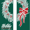 Double Holiday Wreath Greeting Street Banner Set 93673