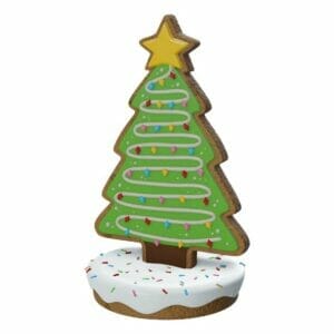 6.5' Christmas Tree Gingerbread Fiberglass Display