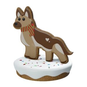 4' Gingerbread Husky Fiberglass Display