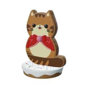 3.5' Gingerbread Kitten Fiberglass Display