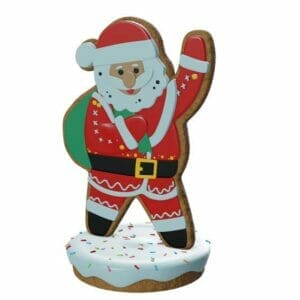 6' Gingerbread Santa Fiberglass Display