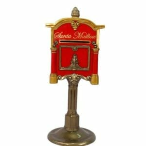 Creative Displays 5.5' Red and Gold Santa Mailbox Fiberglass Holiday Display