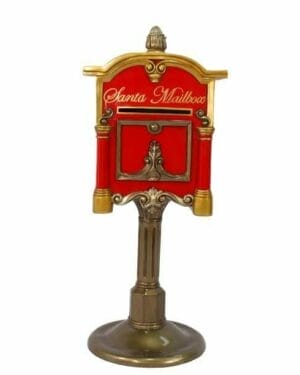 Creative Displays 5.5' Red and Gold Santa Mailbox Fiberglass Holiday Display