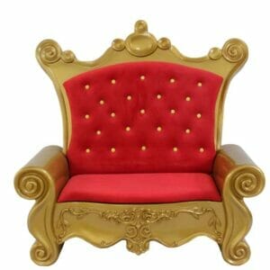 Creative Displays 5' Red and Gold Santa Sofa Fiberglass Holiday Display