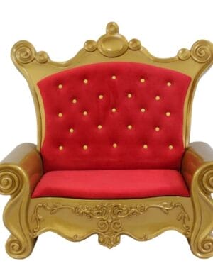 Creative Displays 5' Red and Gold Santa Sofa Fiberglass Holiday Display
